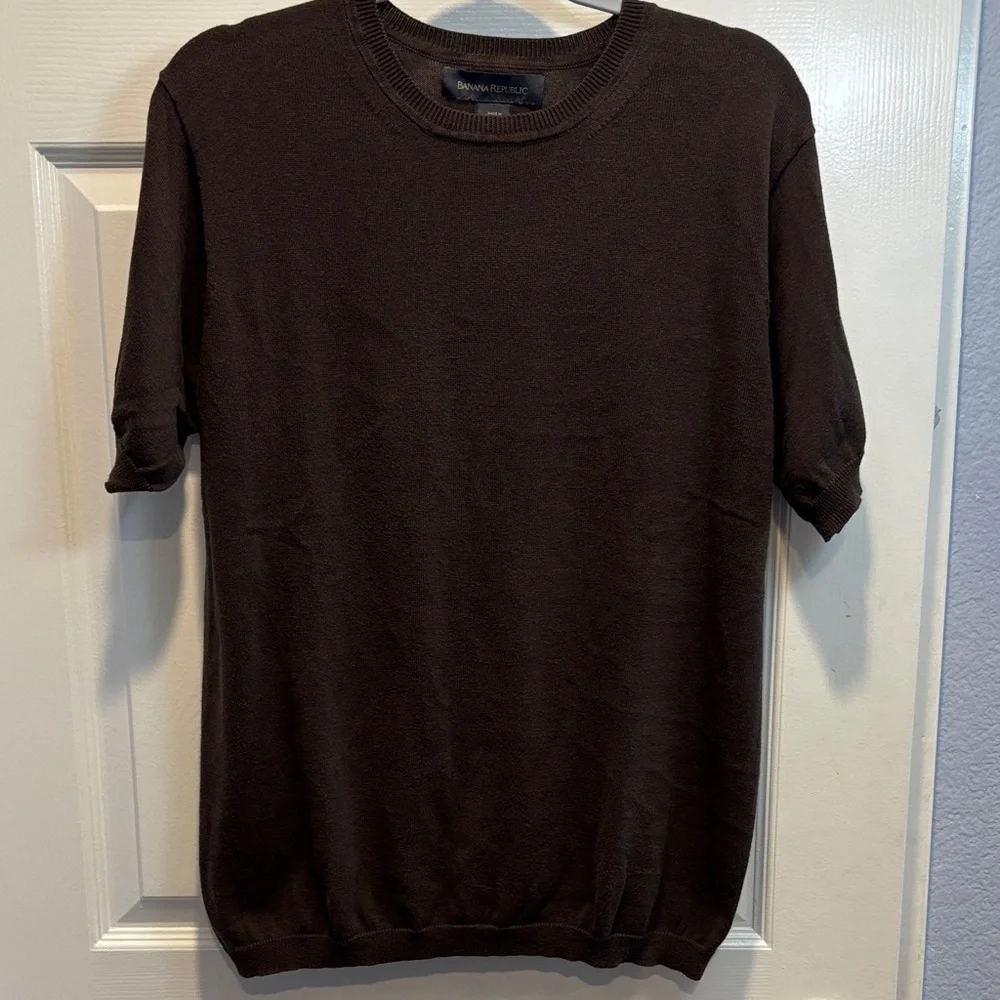 Banana Republic Chocolate Knit Cotton Sweater - Picture 1 of 4
